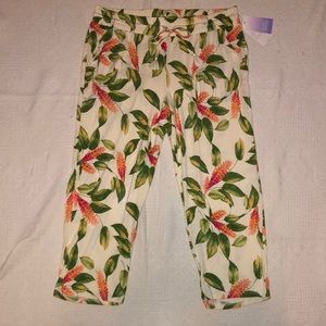 NWT comfy crop tropical print pj pant